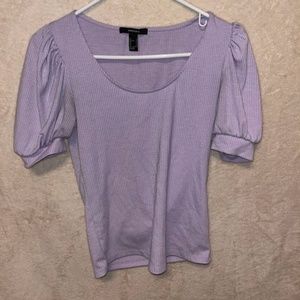 Purple Blouse with Statement Sleeves